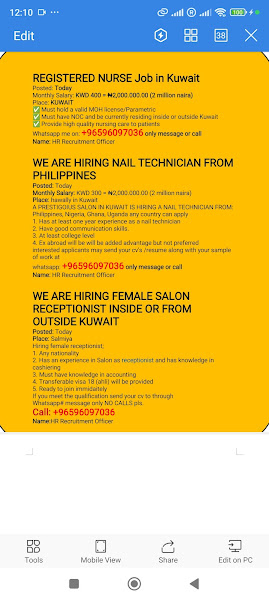 VISA JOB OFFER IN KUWAIT